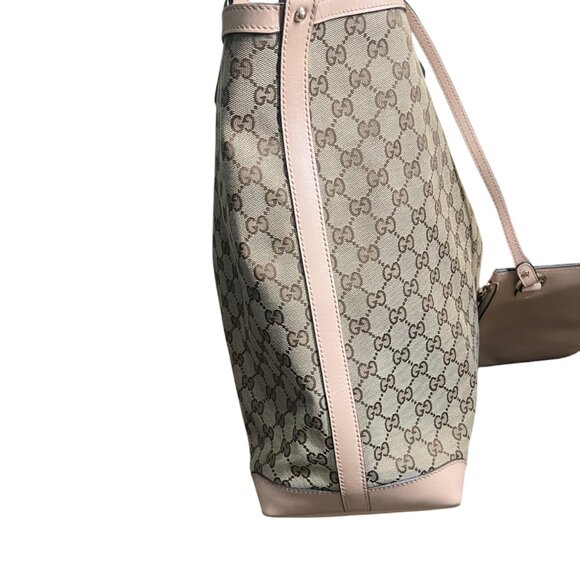COPY - Gucci GG Canvas leather-Trimmed Tote-neutrals, handbag - Picture 2 of 11